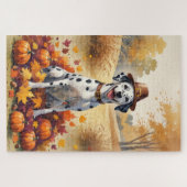 Puzzle Dalmatie En Automne Laisse L'Art Thanksgiving (Horizontal)