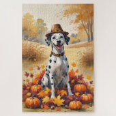 Puzzle Dalmatie En Automne Laisse L'Art Thanksgiving (Vertical)