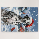 Puzzle Dalmatie Winter Wonderland Noël Joie (Horizontal)