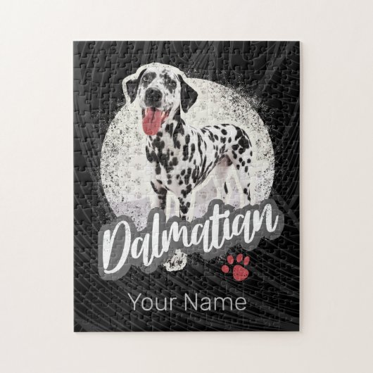 Puzzle Dalmatien Avec Paw Vintage Chien Amateurs Design (Vertical)