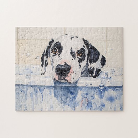 Puzzle Dalmatien Dog Bain Temps Peinture (Horizontal)