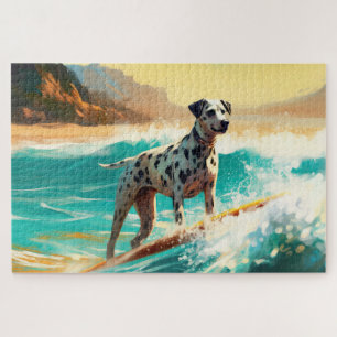 Puzzle Dalmation Plage Surf Peinture