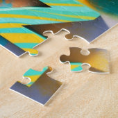 Puzzle d'alphabet coloré avec des lettres manquant (Côté)
