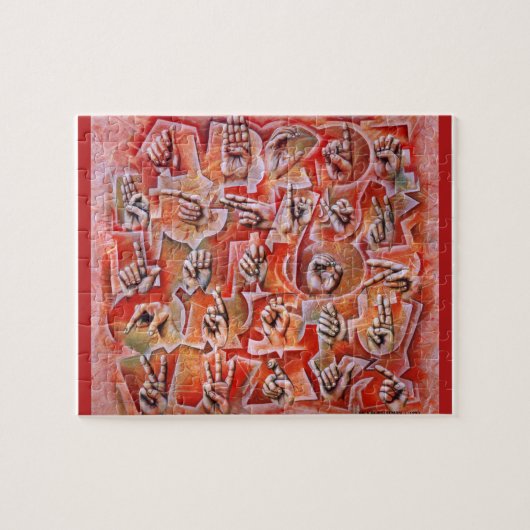 Puzzle d'alphabet de langue des signes (Horizontal)