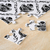 Puzzle Damas noir traditionnel (Côté)