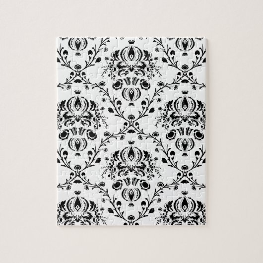 Puzzle Damask blanc et noir (Vertical)