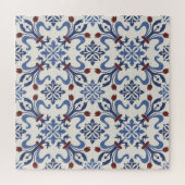 Puzzle Damask Majolica Poterie Design Carreaux (Horizontal)