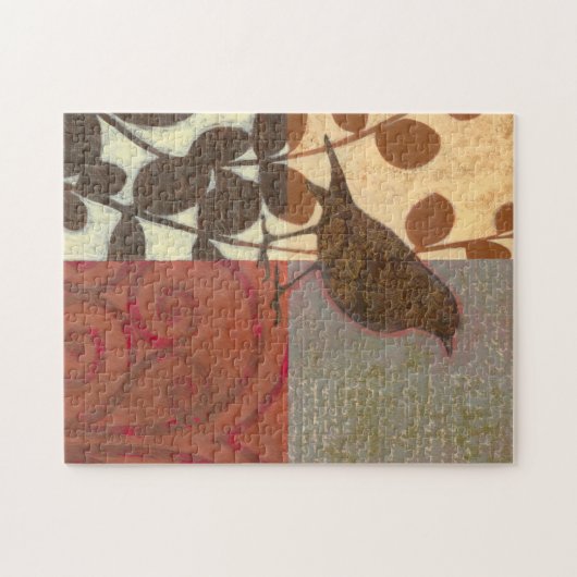 Puzzle Damask Sparrow (Horizontal)