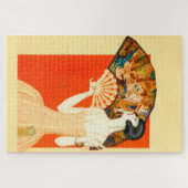 Puzzle dame art déco avec ventilateur (Horizontal)