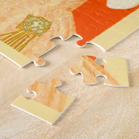 Puzzle dame art déco avec ventilateur (Côté)