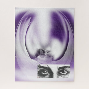 Puzzle Dame d'Imaginaire et les yeux art violet