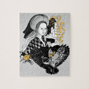 Puzzle Dame et hibou nocturne