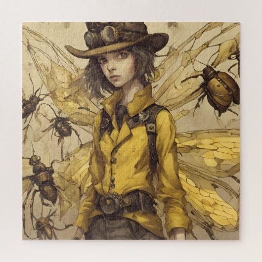 Puzzle Dame Insecte Steampunk (Vertical)