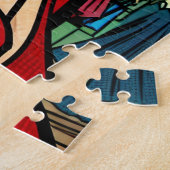 Puzzle Dame Rétro avec Sacs de Courses Milieu de Siècle (Côté)