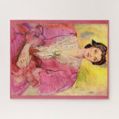 Puzzle dame rose (Horizontal)