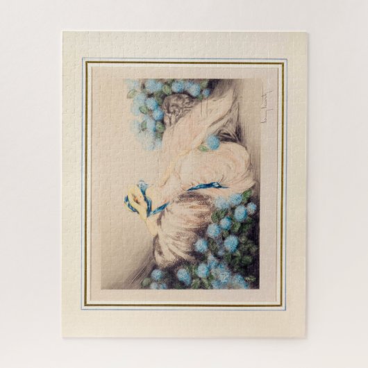 Puzzle Dame rose, 1933 par Louis Icart (Vertical)