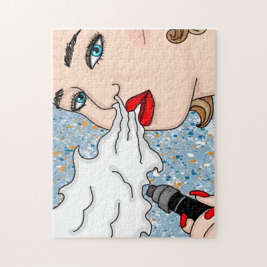 Puzzle Dame Vaping Style Rétro (Vertical)