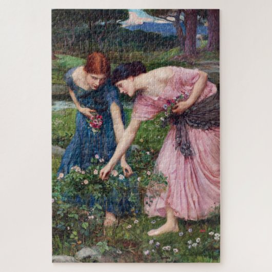 Puzzle Dames à cueillir des Roses, John William Waterhous (Vertical)