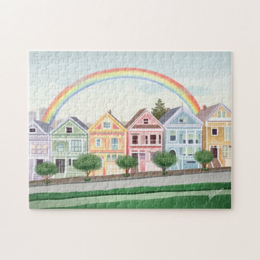 Puzzle Dames peintes de San Francisco Pastel (Horizontal)