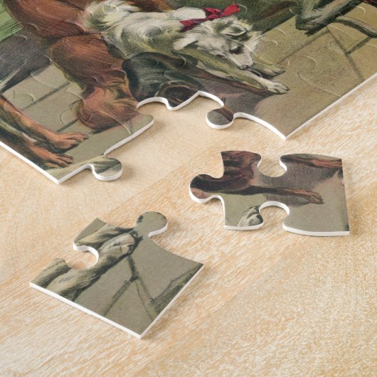 Puzzle d'amoureux de les chiens (Côté)