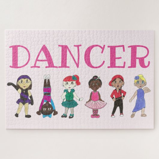 Puzzle DANCER Rose Ballet Ballerina Tap Dance Enseignant (Horizontal)