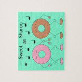 Puzzle Dancing Donuts Mint Green (Vertical)