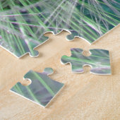 Puzzle Dandelion cool vert et blanc avec gouttes d'eau (Côté)