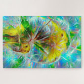 Puzzle Dandelions Ethereal dans Neon Dreamscape (Horizontal)