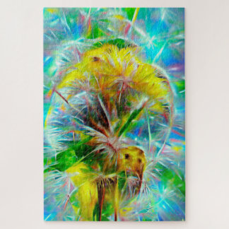 Puzzle Dandelions Ethereal dans Neon Dreamscape