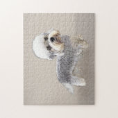 Puzzle Dandie Dinmont Terrier Peinture Chien Art original (Vertical)