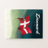 Puzzle Danemark affiche de voyage "Pour skier" (Horizontal)