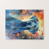 Puzzle Danemark Halloween avec citrouilles effrayant (Horizontal)