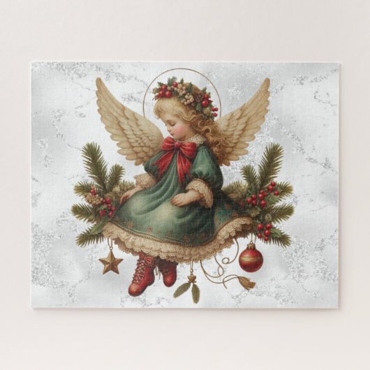 Puzzle d'ange de Noël vintage (Horizontal)
