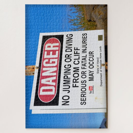 Puzzle DANGER - AUCUNE PLONGÉE À CLIFF - HAWAII 20x30 - 1 (Vertical)