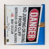 Puzzle DANGER - No Cliff Diving - Hawaii - 20x20 - 676 pc (Horizontal)