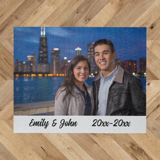 Puzzle d'anniversaire photo simple moderne