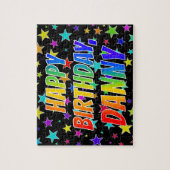 Puzzle "DANNY" Prénom, Amusant "HEUREUX ANNIVERSAIRE" (Vertical)