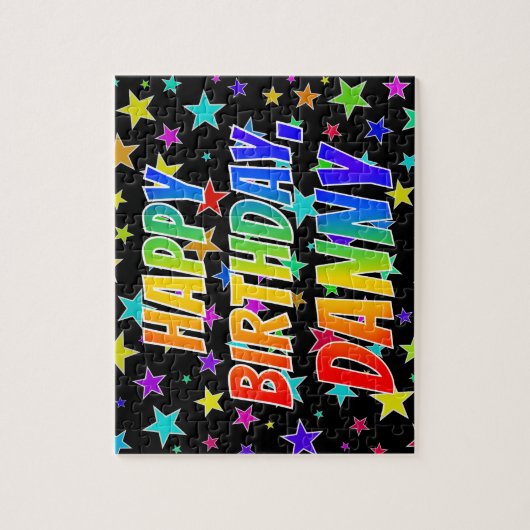 Puzzle "DANNY" Prénom, Amusant "HEUREUX ANNIVERSAIRE" (Vertical)