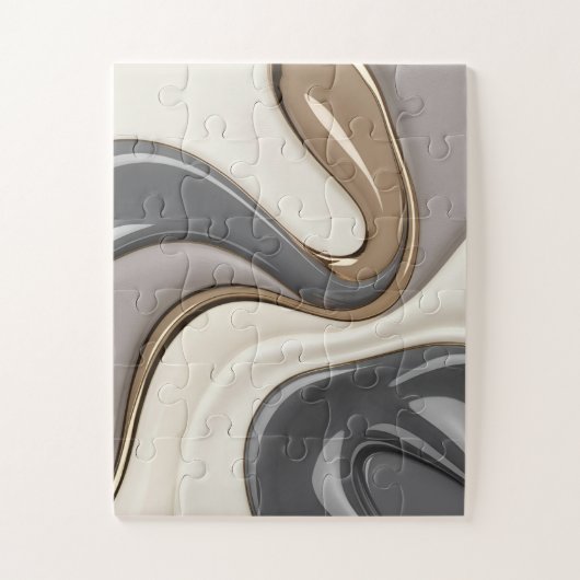 Puzzle dans graphique abstrait élégant (Vertical)