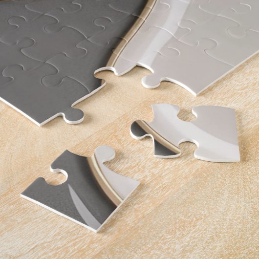 Puzzle dans graphique abstrait élégant (Côté)