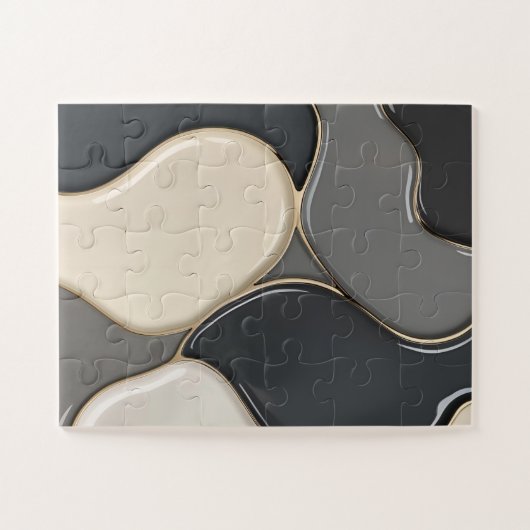 Puzzle dans graphique abstrait élégant (Horizontal)