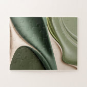 Puzzle dans graphique abstrait élégant (Horizontal)