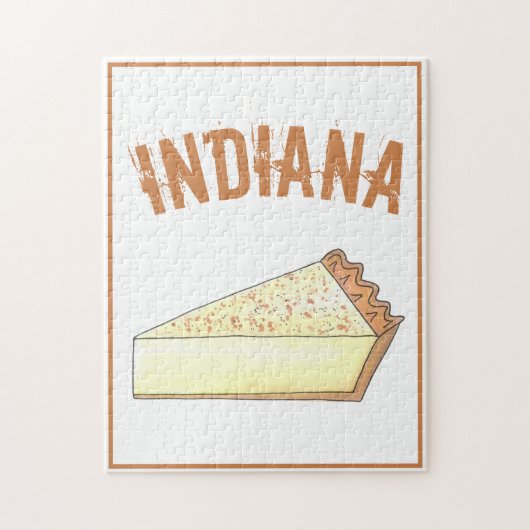 Puzzle Dans Indiana Hoosier Sucre Cream Pie Slice Dessert (Vertical)