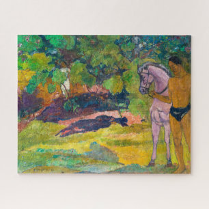 Puzzle Dans la Vanilla Grove, Homme et Cheval Gauguin