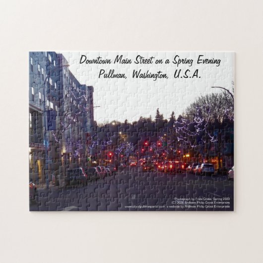 Puzzle Dans le centre-ville de Main Street, une soirée de (Horizontal)