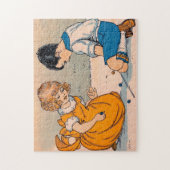 Puzzle Dans les années 1920, fille et garçon jouant au ma (Vertical)