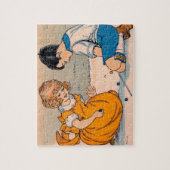 Puzzle Dans les années 1920, fille et garçon jouant au ma (Vertical)