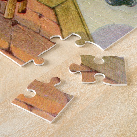 Puzzle dans les années 1930, kitty mama lave son chaton (Côté)