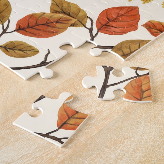 Puzzle Dans les bois / Cerf d'automne sur le blanc (Côté)