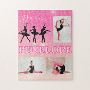Puzzle Danse Ballet Rose Dégradé 3 Photo Personnalisé